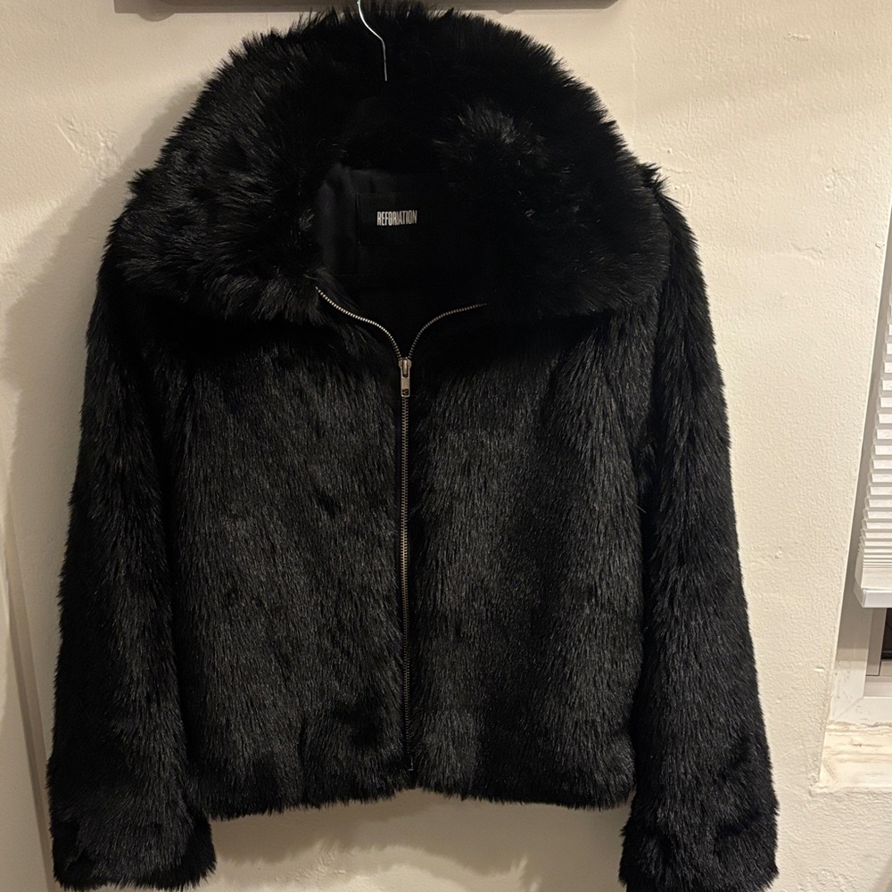 Reformation XS Teddy Jacket 100% Viscose
